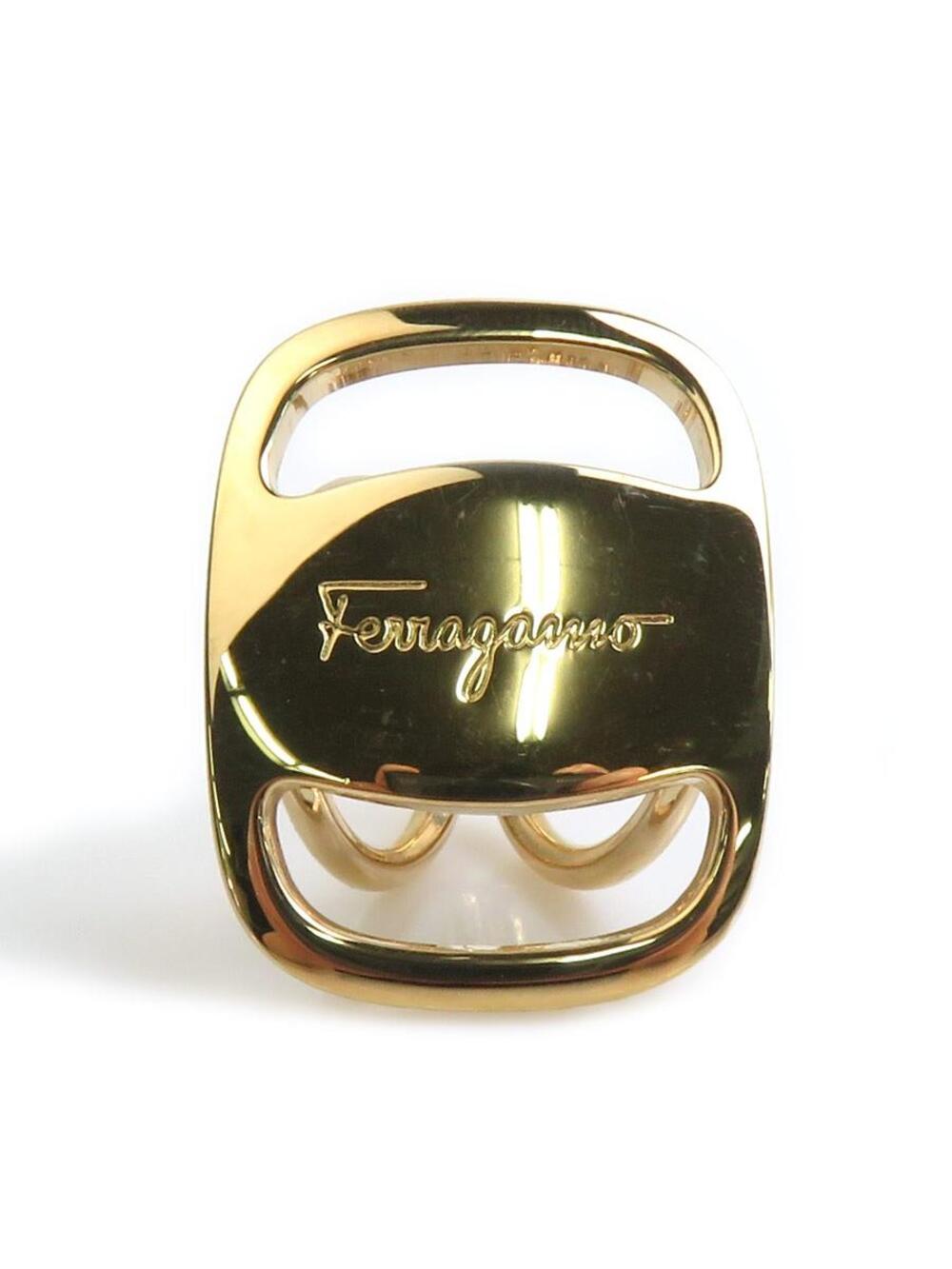 Auth Salvatore Ferragamo Scarf Ring #381216S62B